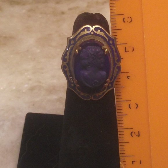 Blue cameo ring - Picture 3 of 6
